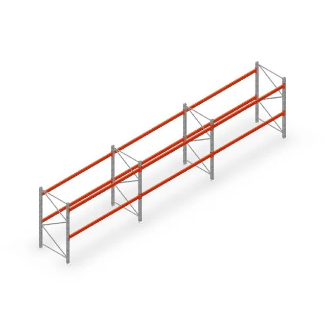 Voordeelrij palletstelling AR T2 2500x8420x1100 mm (hxbxd) 2 niveaus 1820kg/niv