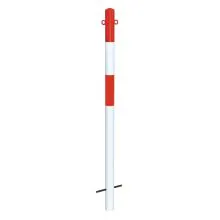MORION paal betonneren Ø60mm 2 kettingogen rood/wit
