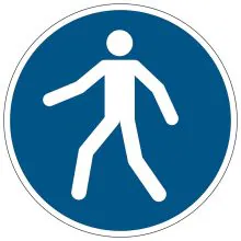 Durable vloermarkeringssticker  Voetgangersweg Ø430mm