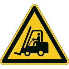 Durable vloermarkeringssticker  Waarschuwing heftruck 430x430mm