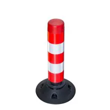 FlexPin geleidepaal Ø100mm x 460mm rood/wit