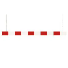 MORION hoogtebegrenzer aluminium  2500x20x150mm rood/wit