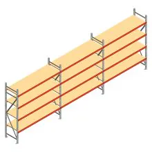 Voordeelrij grootvakstelling AR 2500x6950x600 mm (hxbxd) 4 niveaus