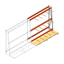 Stelling voor verticale opslag AR enkelzijdig 2000x1850x900 mm (hxbxd) 3 niveaus aanbouwsectie