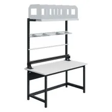 Verstelbare werkbank met rail Sofame melamine 28mm 1500x750x768-1048 mm 300kg Antraciet