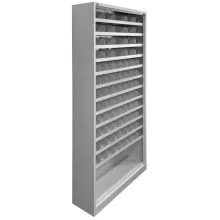 Vakkenkast 2010x1000x300 mm (hxbxd) grijs