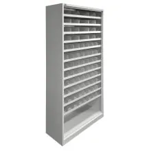 Vakkenkast 2010x1000x400 mm (hxbxd) grijs