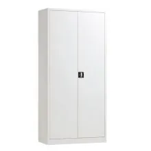 Afsluitbare metalen draaideurkast, magazijnkast 1950x920x420 mm (hxbxd) grijs