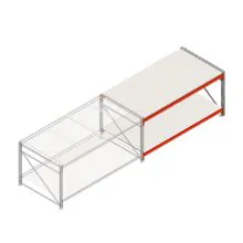 Werktafel grootvakstelling dubbellaags aanbouwsectie 1905x1000x900 mm (lxdxh) frames niet voorgemonteerd
