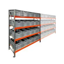 Bakkenkast AR 2000x2250x600 mm (hxbxd) 4 niveaus met 20 euronormbakken beginsectie