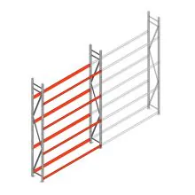 Bandenstelling grootvak AR 3000x2010x400mm (hxbxd) 4 niveaus beginsectie