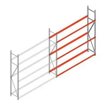 Bandenstelling grootvak AR 2500x2250x500mm (hxbxd) 3 niveaus aanbouwsectie
