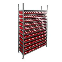 Bakkenkast 2.000x1.300x400mm met 119 bakken / 476 posities Rood