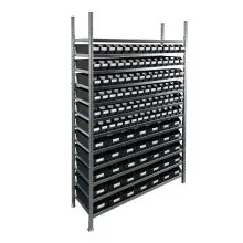 Bakkenkast 2.000x1.300x400mm met 119 bakken / 476 posities Zwart