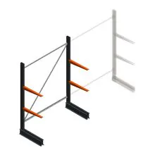 Lichte draagarmstelling BR enkelzijdig 2000x1500x600 mm (hxbxd) 2 niveaus beginsectie