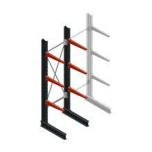 Medium draagarmstelling BR enkelzijdig 2500x750x600mm (hxbxd) 3 niveaus beginsectie 425/arm