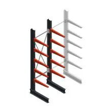 Medium draagarmstelling BR enkelzijdig 2500x750x600mm (hxbxd) 5 niveaus beginsectie 425/arm