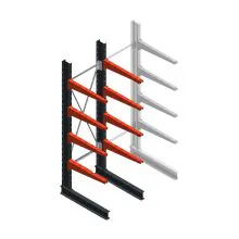 Medium draagarmstelling BR enkelzijdig 2500x750x800mm (hxbxd) 4 niveaus beginsectie 340/arm