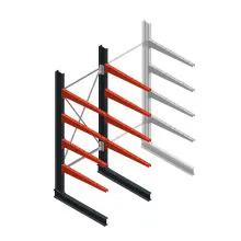 Medium draagarmstelling BR enkelzijdig 2500x1000x1000mm (hxbxd) 4 niveaus beginsectie 275/arm