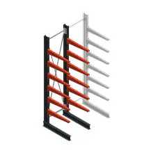 Medium draagarmstelling BR enkelzijdig 3000x750x800mm (hxbxd) 6 niveaus beginsectie 340/arm