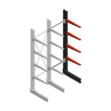 Medium draagarmstelling BR enkelzijdig 2500x750x600mm (hxbxd) 4 niveaus aanbouwsectie 425/arm