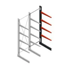 Medium draagarmstelling BR enkelzijdig 3000x1000x800mm (hxbxd) 4 niveaus aanbouwsectie 340/arm