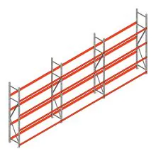 Voordeelrij bandenstelling grootvak AR 2500x6230x400mm (hxbxd) 4 niveaus