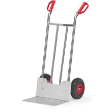 Aluminium steekwagen 150 kg 1150 mm met luchtbanden, extra grote schep