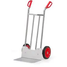 Aluminium steekwagen 150 kg 1150 mm met rubberbanden, extra grote schep