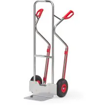 Aluminium steekwagen 200 kg 1300 mm met luchtbanden en glijstrips