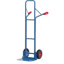 Stalen steekwagen 300 kg 1600 mm met luchtbanden, extra grote schep