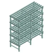 Kunststof stelling REA Euro Design 2250x1500x600 mm (hxbxd) 5 niveaus