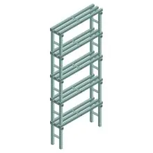 Kunststof stelling REA Euro Design 2450x1500x300 mm (hxbxd) 5 niveaus