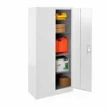 Draaideurkast met cilinderslot - 1800x900x400mm (hxbxd) Grijs