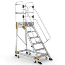 Platformtrap Wixor met veerwielen 6 treden