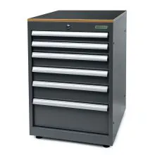 Gereedschapskast 6 laden grijs 848x560x570 (hxbxd)