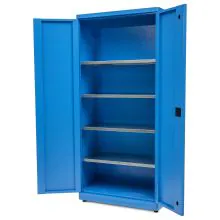 Materiaalkast met 4 legborden blauw 2030x920x450 (hxbxd)