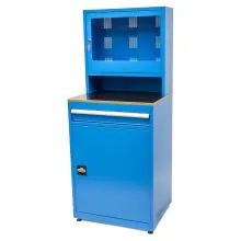 Computerkast 27'' met 1 lade en kast blauw 1748x710x570 (hxbxd)