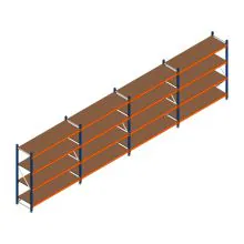 Voordeelrij grootvakstelling Kimer 1750x6250x600 mm (hxbxd) 4 niveaus