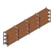 Voordeelrij grootvakstelling Kimer 1750x6250x800 mm (hxbxd) 4 niveaus