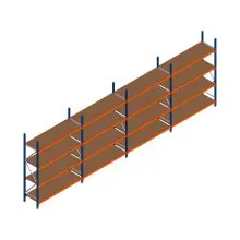 Voordeelrij grootvakstelling Kimer 2250x6250x600 mm (hxbxd) 4 niveaus
