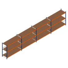 Voordeelrij grootvakstelling Kimer 1750x9250x800 mm (hxbxd) 3 niveaus