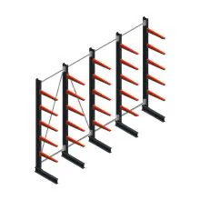 Voordeelrij medium draagarmstelling enkelzijdig 3000x4000x600mm (hxbxd) 5 niveaus 425/arm