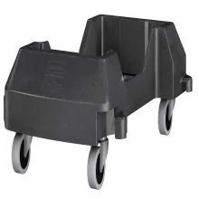 Kunststof koppelbare dolly voor Slim Jim afvalbak, voor 60 en 87ltr kleur zwart.