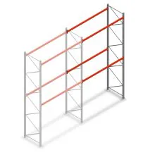 Palletstelling AR T2 5000x2700x1100mm (hxbxd) 2 niveaus 3636kg/niv aanbouwsectie