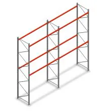 Combideal palletstelling AR T2 5000x5640x1100 mm (hxbxd) 2 niveaus 2844kg/niv