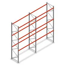 Combideal palletstelling AR T2 5000x5640x1100 mm (hxbxd) 3 niveaus 1820kg/niv met voorgemonteerde frames