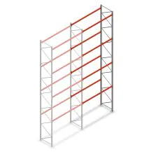 Palletstelling AR T2 8000x2700x1100mm (hxbxd) 4 niveaus 2844kg/niv aanbouwsectie