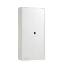 Afsluitbare metalen draaideurkast, magazijnkast 1800x800x380 mm (hxbxd) grijs