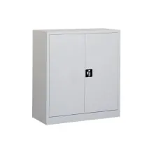 Afsluitbare metalen draaideurkast, magazijnkast 1000x800x380 mm (hxbxd) grijs